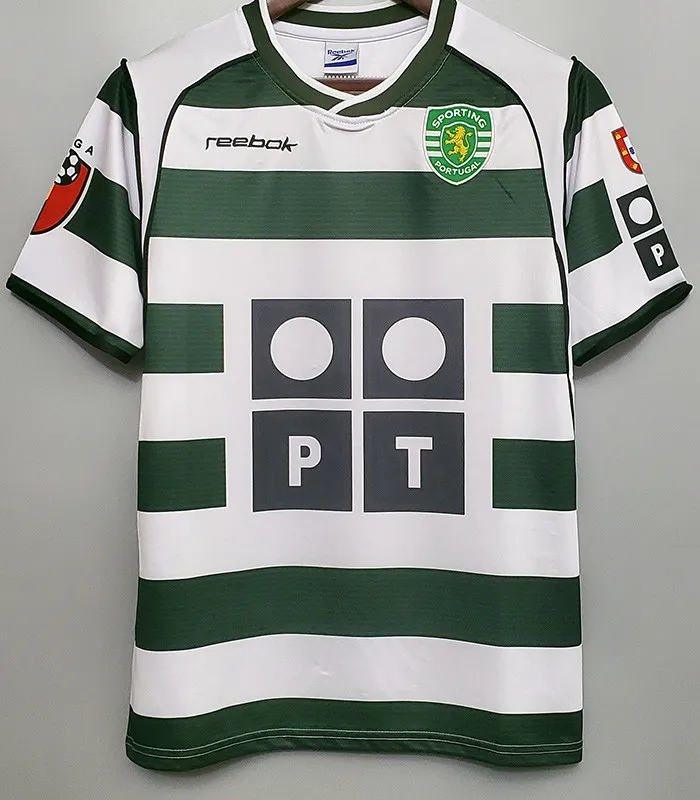 Camiseta De Futbol Retro Del Sporting de Lisboa 2001-2002